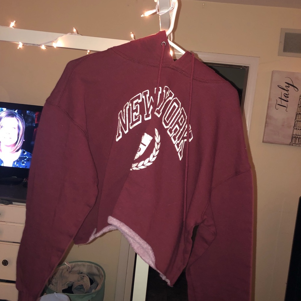 New York cropped hoodie